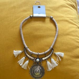 Aztec silver necklace